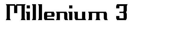 Millenium 3 font preview